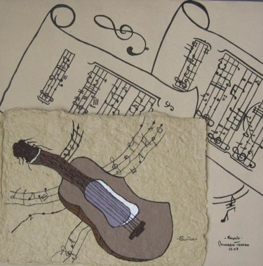 Pintura intitulada "guitar" por Pintura, Obras de arte originais