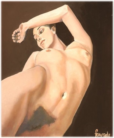 Pintura titulada "Desnudo" por María Valeria Fourcade, Obra de arte original