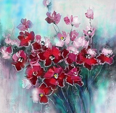 Картина под названием "Narcise" - Mariana Oros, Подлинное произведение искусства, Акрил Установлен на Деревянная рама для но…