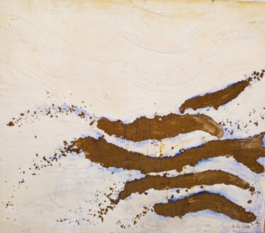 拼贴 标题为“MAR MEDITERRANEO” 由Maribel Ruiz Figueras (M. RUIZ FIGUERAS), 原创艺术品, 拼贴 安装在木质担架架上