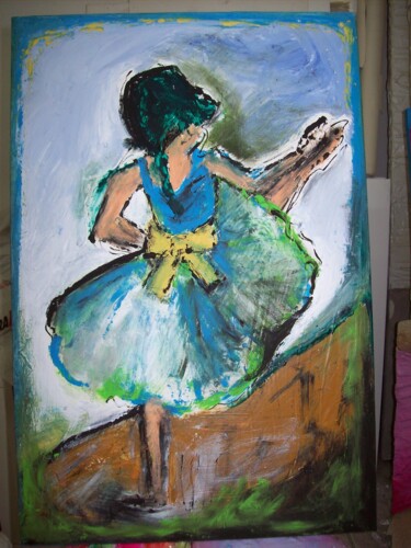 Painting titled "BAILARINA" by Maribel Ruiz Figueras (M. RUIZ FIGUERAS), Original Artwork, Oil