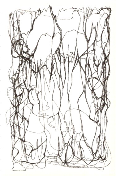 Zeichnungen mit dem Titel "Mirrorscope 31" von Maribelle Saad, Original-Kunstwerk, Kugelschreiber