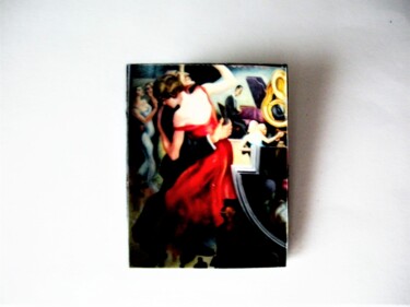 Collagen mit dem Titel "Broche Tango" von Maribo, Original-Kunstwerk, Collagen