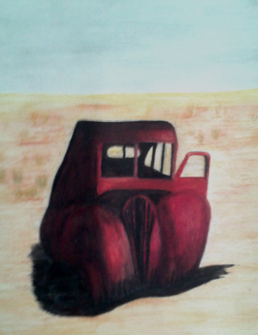 Pintura intitulada "Carro Velho" por Ana Brasil, Obras de arte originais, Outro