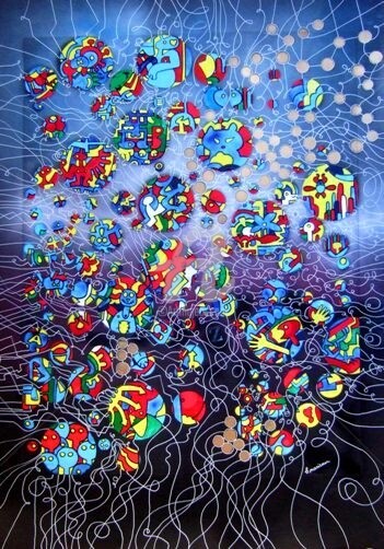 Malarstwo zatytułowany „Panic II” autorstwa Bernard Maricau, Oryginalna praca