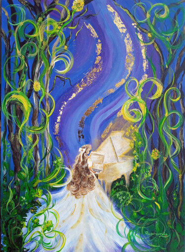Painting titled "Spring fairy tale" by Tatiana Feoktistova, Original Artwork, Acrylic