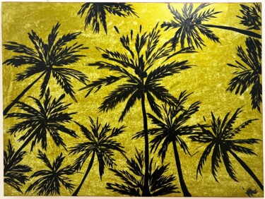 Painting titled "Palm Beach" by Marichka Shkuro, Original Artwork, Acrylic