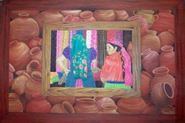 Peinture intitulée "Mercado" par Marí, Œuvre d'art originale, Acrylique