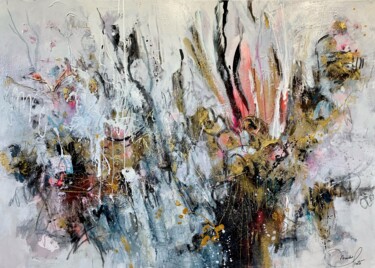 Картина под названием "Le champs des possi…" - Mariclair Plante, Подлинное произведение искусства, Акрил Установлен на Дерев…