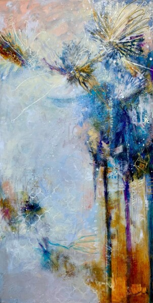 Картина под названием "Valse au crépuscule" - Mariclair Plante, Подлинное произведение искусства, Акрил Установлен на Деревя…