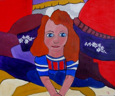 Peinture intitulée "la-petite-reine-acr…" par Marie-Agnes Cros, Œuvre d'art originale, Acrylique