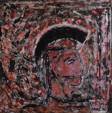 Malerei mit dem Titel "Athena Promachos" von Marie-Agnès Dubois Lambert, Original-Kunstwerk, Acryl