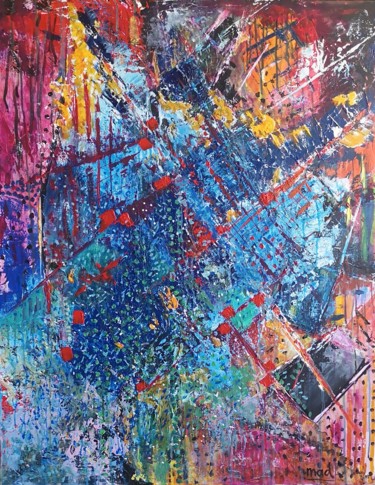 Painting titled "Incursion dans les…" by Marie-Agnès Dubois Lambert, Original Artwork, Acrylic