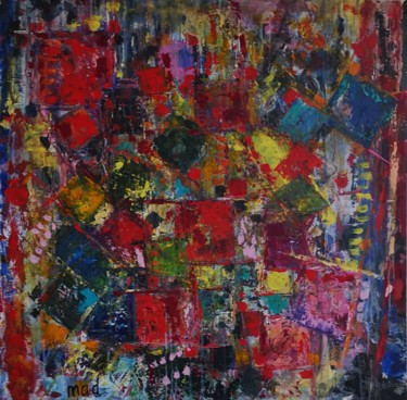 Peinture intitulée "Les carrés font leu…" par Marie-Agnès Dubois Lambert, Œuvre d'art originale, Acrylique