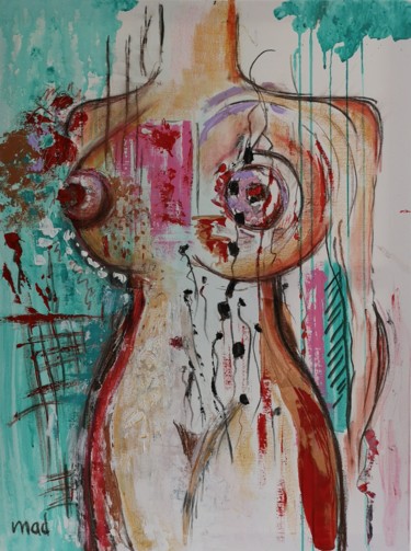 Картина под названием ""In love"" - Marie-Agnès Dubois Lambert, Подлинное произведение искусства, Акрил