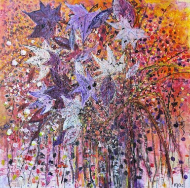 제목이 "L'automne s'attarde"인 미술작품 Marie-Agnès Dubois Lambert로, 원작, 아크릴 나무 들것 프레임에 장착됨