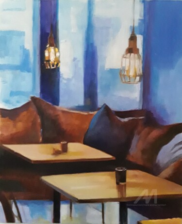 Pintura intitulada "Cosy" por Marie Andrée Hembert, Obras de arte originais, Óleo Montado em Armação em madeira