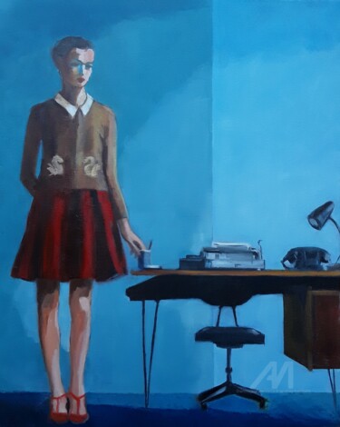 Betty Peinture intitulée "Betty" par Marie Andrée Hembert, Œuvre d'art originale, Huile Monté sur Châssis en bois