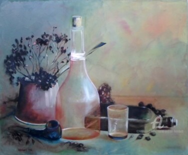 Painting titled "transparence" by Marie Andrée Hembert, Original Artwork, Oil