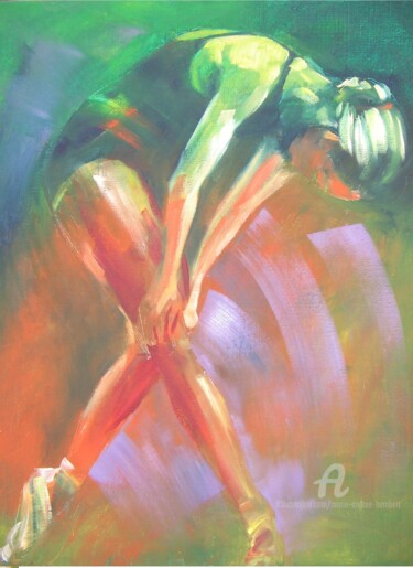 Malerei mit dem Titel "ballerine" von Marie Andrée Hembert, Original-Kunstwerk, Öl