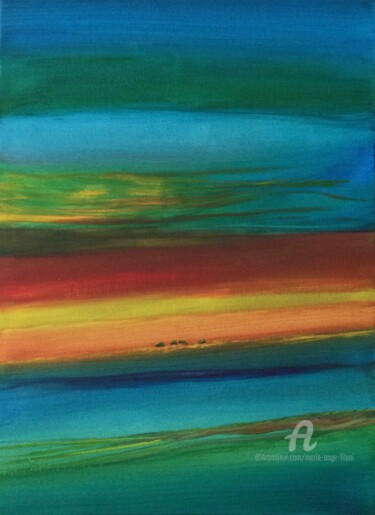 Painting titled "Tourmente" by Marie-Ange Fileni, Original Artwork, Acrylic