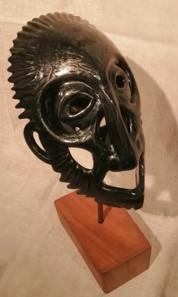 Sculpture intitulée "Masque" par Marie-Anne Guillemain, Œuvre d'art originale, Céramique