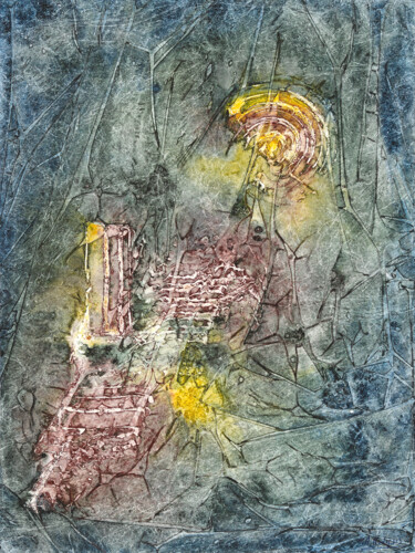 Peinture intitulée "13.03 Mais le solei…" par Marie-Annick Radigois, Œuvre d'art originale, Aquarelle