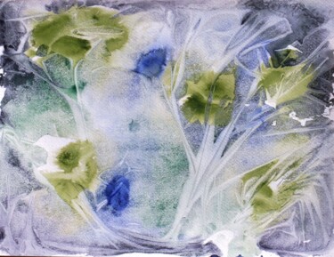 Peinture intitulée "fleurs et voiles" par Marie-Annick Radigois, Œuvre d'art originale
