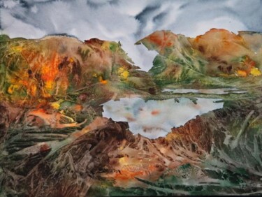 Peinture intitulée "Couleurs d'automne 4" par Marie-Annick Radigois, Œuvre d'art originale