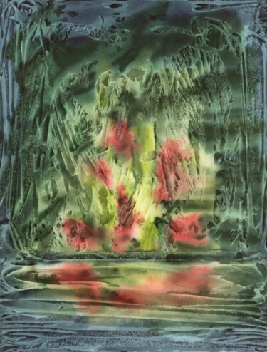 Peinture intitulée "11.11 Florilège 2" par Marie-Annick Radigois, Œuvre d'art originale, Aquarelle