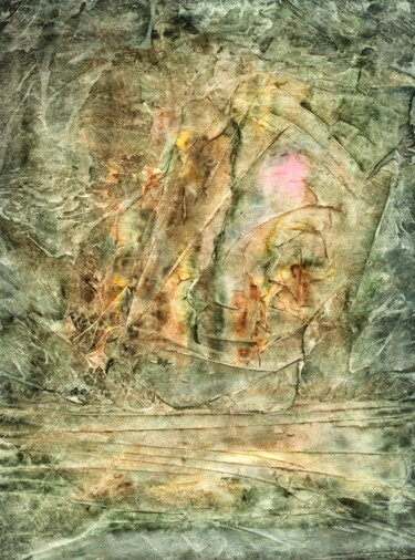 Peinture intitulée "11.12 minéral rose 4" par Marie-Annick Radigois, Œuvre d'art originale, Aquarelle