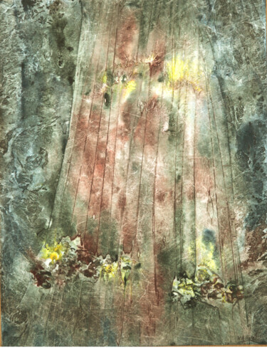 Peinture intitulée "12-05-relief-sur-pa…" par Marie-Annick Radigois, Œuvre d'art originale, Aquarelle