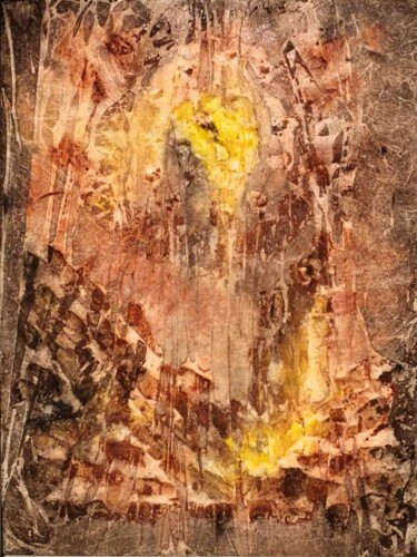 Peinture intitulée "12-06-relief-sur-pa…" par Marie-Annick Radigois, Œuvre d'art originale, Aquarelle