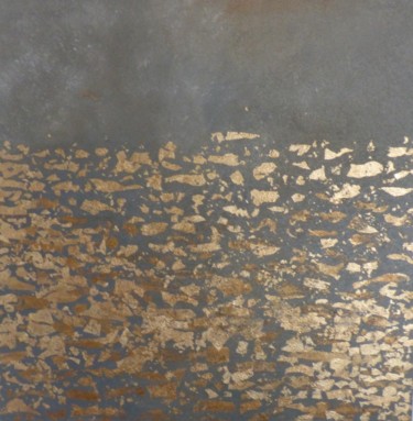Peinture intitulée "vagues d'or" par Marie Astrid Jaussaud (MAJ), Œuvre d'art originale, Acrylique