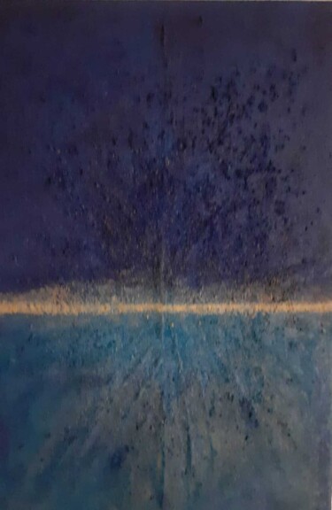 Pittura intitolato "barrière de corail" da Marie Astrid Jaussaud (MAJ), Opera d'arte originale, Sabbia