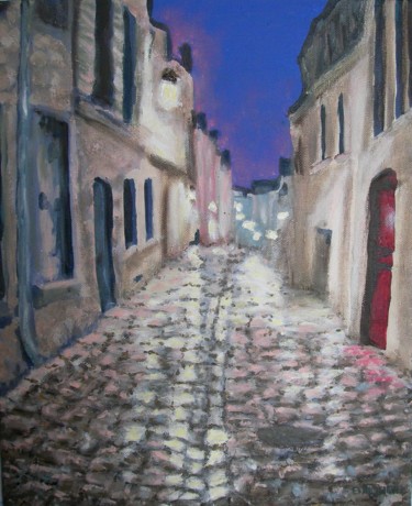 Painting titled "Rue d'Orléans" by Marie-Aude Balthéir, Original Artwork, Acrylic