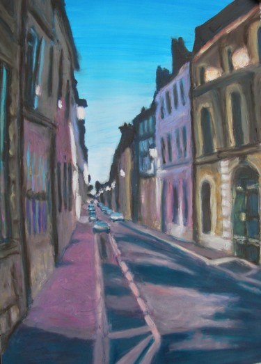 Peinture intitulée "Orléans, rue d'Illi…" par Marie-Aude Balthéir, Œuvre d'art originale, Acrylique