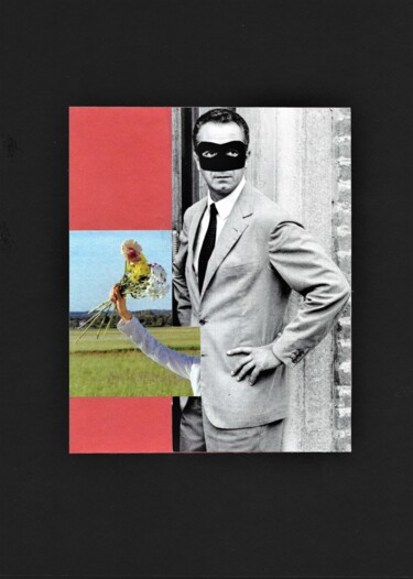 Collages intitolato "" dites lui avec de…" da Marie Belhade (Belma), Opera d'arte originale, Collages
