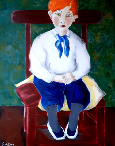 Peinture intitulée "J'ai rien fait" par Marie Bony, Œuvre d'art originale, Acrylique