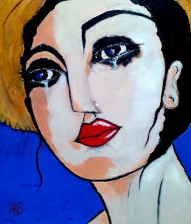 Painting titled "Le jour viendra" by Marie Bony, Original Artwork, Acrylic Mounted on Wood Stretcher frame