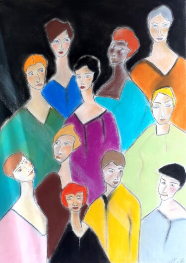 Painting titled "S'il n'y a personne" by Marie Bony, Original Artwork, Pastel