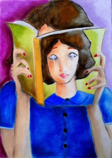 Peinture intitulée "Des mots pour soign…" par Marie Bony, Œuvre d'art originale, Pastel