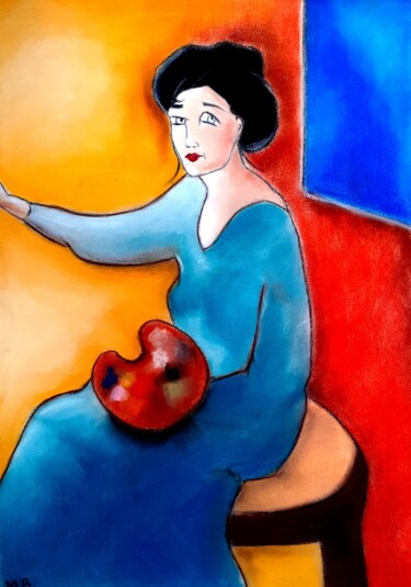 Картина под названием ""Les couleurs de to…" - Marie Bony, Подлинное произведение искусства, Пастель