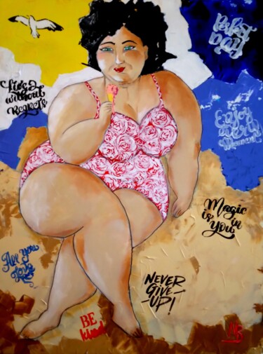 Pintura titulada "Naturellement votre" por Marie Bony, Obra de arte original, Acrílico Montado en Bastidor de camilla de mad…