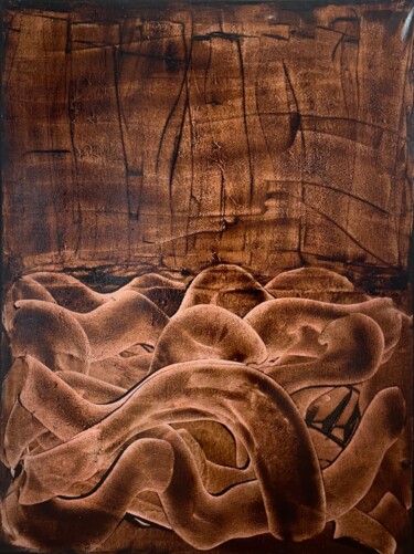 Peinture intitulée "Sans titre.01" par Marie Borrel, Œuvre d'art originale, Cire Monté sur Châssis en bois