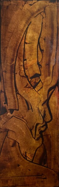 Painting titled "Sans titre.1" by Marie Borrel, Original Artwork, Oil Mounted on Wood Stretcher frame