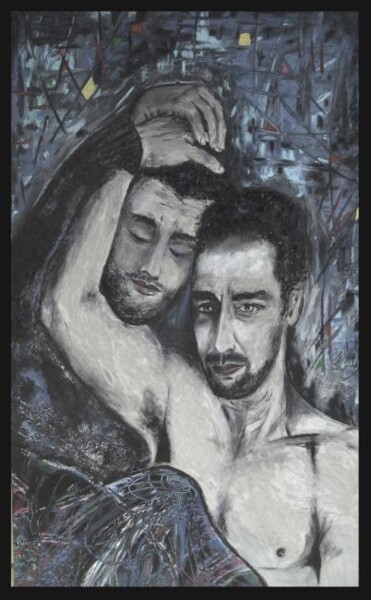Peinture intitulée "Quand je ferme les…" par Marie Cal, Œuvre d'art originale, Acrylique