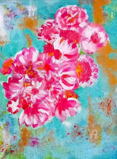 Schilderij getiteld "Bloom" door Marie Carmelle Joseph Samson (Marie C.J Samson), Origineel Kunstwerk, Acryl Gemonteerd op F…