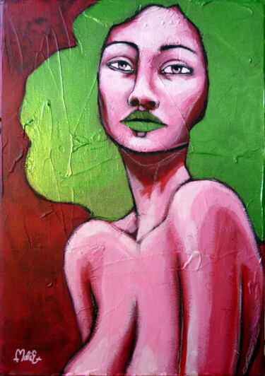 Peinture intitulée "Femme du monde 07" par Marie Cayre, Œuvre d'art originale, Acrylique