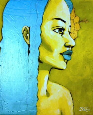 Картина под названием "Femme du monde 08" - Marie Cayre, Подлинное произведение искусства, Акрил